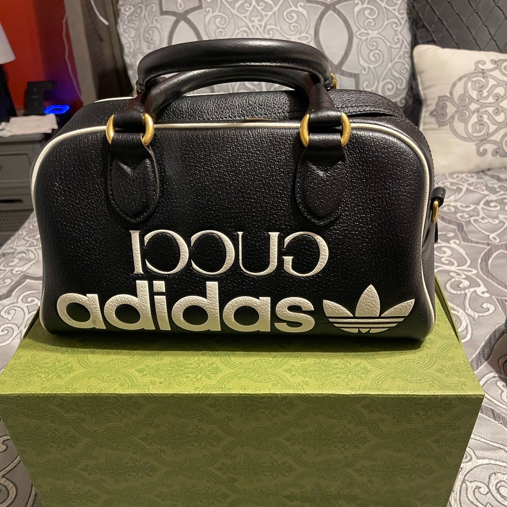Authentic Gucci x Adidas Duffle Bag Leather Mini